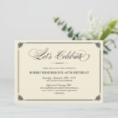 エレガントな誕生日の招待状 招待状 (スタンド正面)