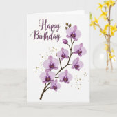 エレガントな誕生日の植物カード カード (黄色い花)