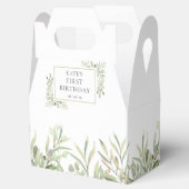 エレガントな誕生日の緑の葉お気に入りボックス フェイバーボックス (オープン)