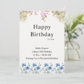 エレガントな誕生日カード 招待状 (スタンド正面)