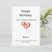 エレガントな誕生日カード 招待状 (スタンド正面)