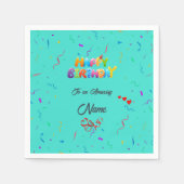 エレガントな誕生日パーティナプキンス – カスタムデザイン スタンダードカクテルナプキン (正面)