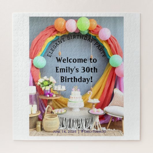 エレガントな誕生日パーティーへようこそ ジグソーパズル (縦)