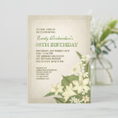 エレガントな誕生日パーティー招待状 招待状 (スタンド正面)