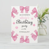 エレガントな誕生日招待状 – お祝いを特別なものに 招待状 (スタンド正面)