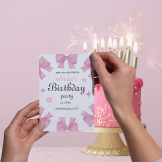エレガントな誕生日招待状 – お祝いを特別なものに 招待状