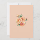 エレガントな誕生日祝いの水彩花イラスト 招待状 (裏面)