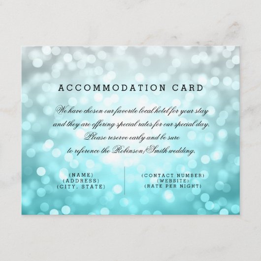 エレガントな調節のビーチのグラデーションなグリッターライト エンクロージャーカード (正面)