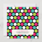 エレガントな象の水玉模様のベビーシャワー招待状 招待状 (裏面)