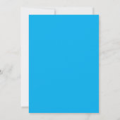 エレガントな象牙色と青のボールドタイポグラフィーが特徴の50歳の誕生日 招待状 (裏面)