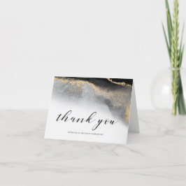 エレガントな豪華さ お名前入り感謝カード サンキューカード