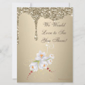 エレガントな豪華ウェディング招待状カード 招待状 (裏面)