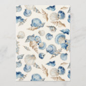 エレガントな貝殻のボーダーウェディング メニュー (裏面)