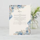 エレガントな貝殻のボーダーウェディング メニュー (スタンド正面)