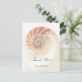 エレガントな貝殻の感謝カード ポストカード (スタンド正面)