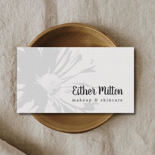 エレガントな質の白い花の化粧の美しい 名刺