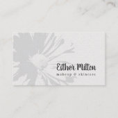 エレガントな質の白い花の化粧の美しい 名刺 (正面)