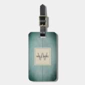 エレガントな質の青いダークグレーのモノグラム ラゲッジタグ (正面縦)