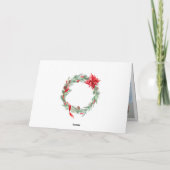 エレガントな赤いオーナメントのクリスマスグリーティング2枚セット シーズンカード (裏面)