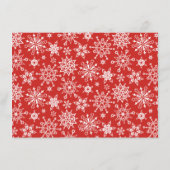 エレガントな赤いオーナメントのクリスマスグリーティング シーズンカード (裏面)