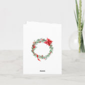 エレガントな赤いオーナメントのクリスマスグリーティング シーズンカード (裏面)