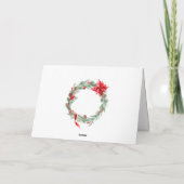 エレガントな赤いオーナメント　楽しいクリスマスの挨 シーズンカード (裏面)