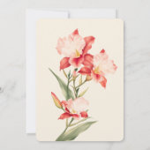 エレガントな赤いカトレアの蘭の花の結婚式 招待状 (裏面)