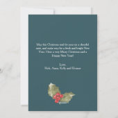 エレガントな赤いキャンドル　クリスマス　フラット シーズンカード (裏面)