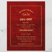 エレガントな赤いスクラッチホリデーセールプロモーション チラシ (正面)