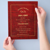 エレガントな赤いスクラッチホリデーセールプロモーション チラシ (手)