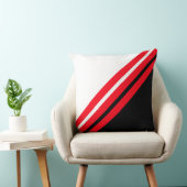 エレガントな赤いストライプ クッション (椅子)