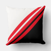 エレガントな赤いストライプ クッション (裏面)