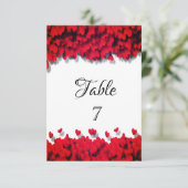 エレガントな赤いハート 招待状 (スタンド正面)