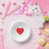 エレガントな赤いハート 9インチ パーソナライズ紙ボウル ペーパーボウル (パーティー)