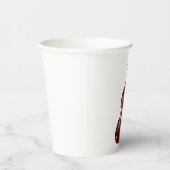 エレガントな赤いバイオリン楽器 紙コップ (右)