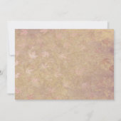 エレガントな赤いバラと落ち葉 招待状 (裏面)