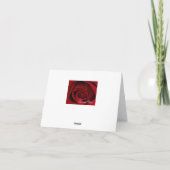 エレガントな赤いバラのウェディング感謝カード サンキューカード (裏面)