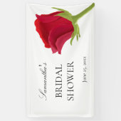 エレガントな赤いバラのブライダルシャワー 横断幕 (縦)