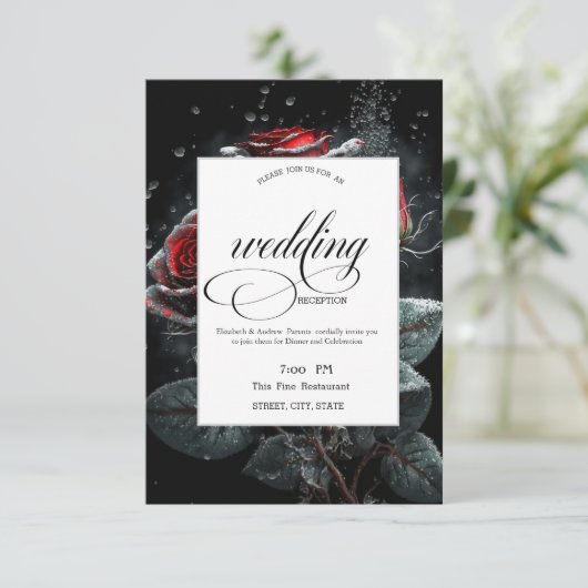 エレガントな赤いバラのブラックリハーサルディナー, 招待状 (スタンド正面)