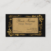 エレガントな赤いバラのヴィンテージアンティーク 名刺 (裏面)