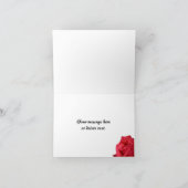 エレガントな赤いバラの感謝カード サンキューカード (内部)