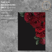 エレガントな赤いバラの花の誕生日背景 招待状