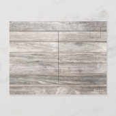 エレガントな赤いバラの花輪 ウッド ハッピーアニバーサリー ポストカード (裏面)