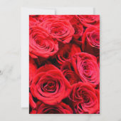 エレガントな赤いバラ 赤い花 赤い花弁 招待状 (裏面)