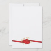 エレガントな赤いバラ 40周年 記念結婚式 招待状 (裏面)