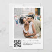 エレガントな赤いポインセチアのクリスマス写真ウェディング 招待状 (裏面)