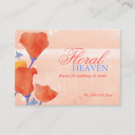 エレガントな赤いポピー 名刺