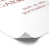 エレガントな赤いライフセレブレーション写真　故人を称えて ポスター (角)