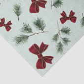 エレガントな赤いリボンのクリスマス包装紙 薄葉紙 (詳細)