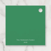 エレガントな赤いリボンのクリスマス・パーティ - フェイバータグ (裏面)